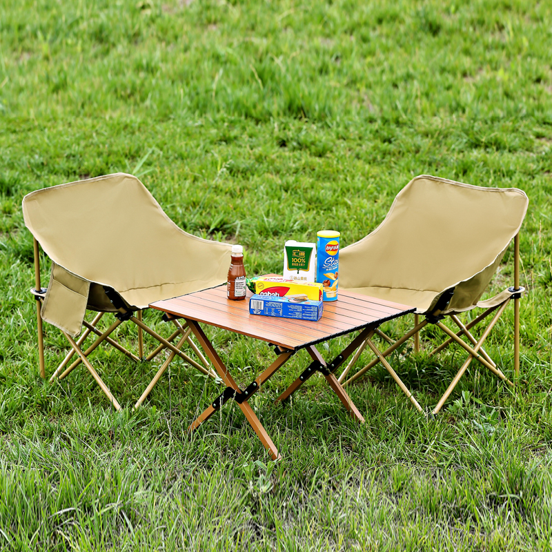 路悠悠轻量化户外 月亮椅方桌三件套QL0800