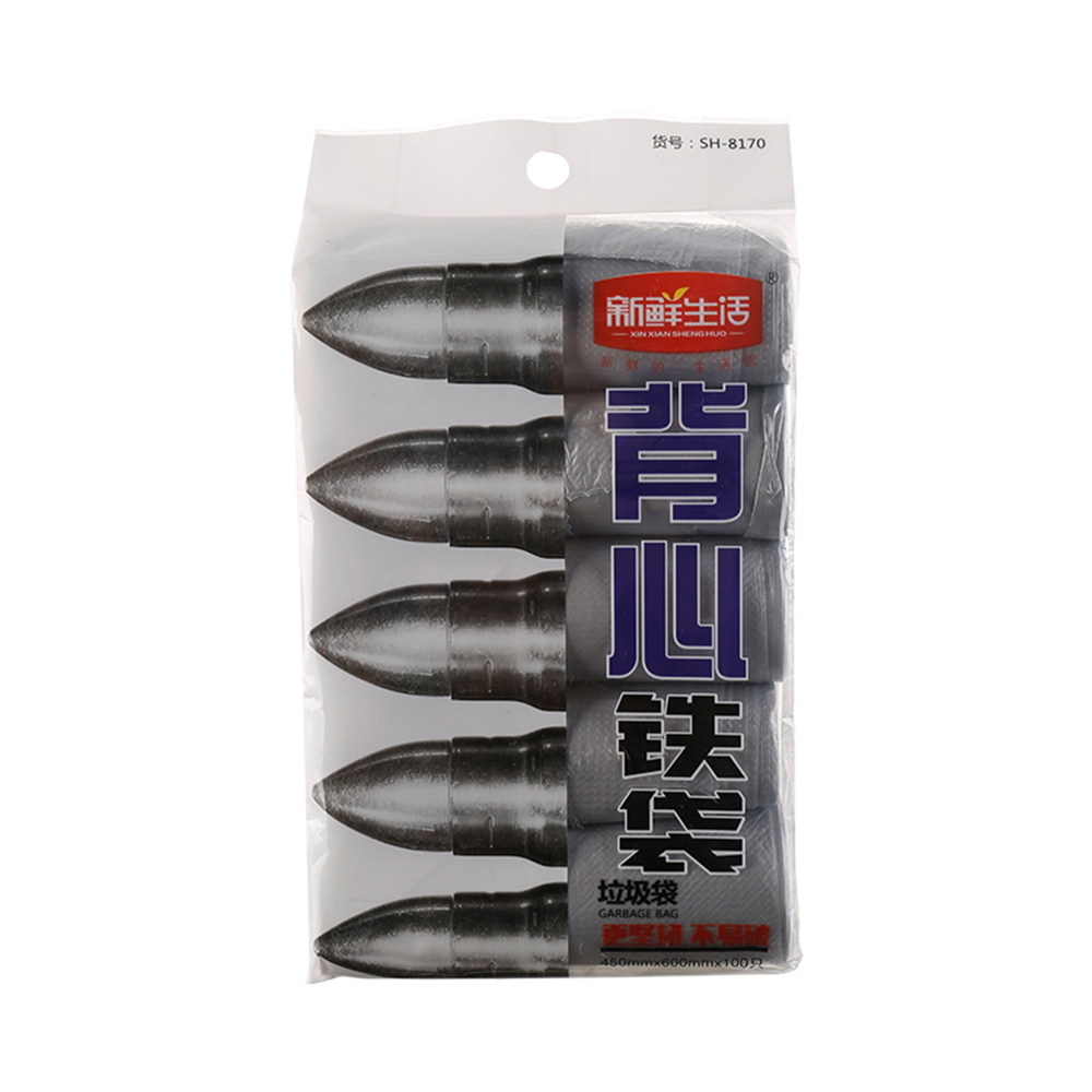 新鲜生活(背心铁袋）垃圾袋5卷装SH-8170