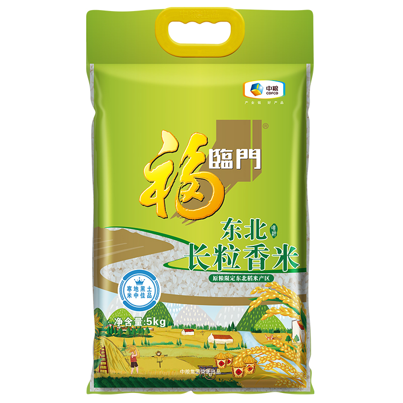 中粮福临门唯粹东北长粒香米5kg