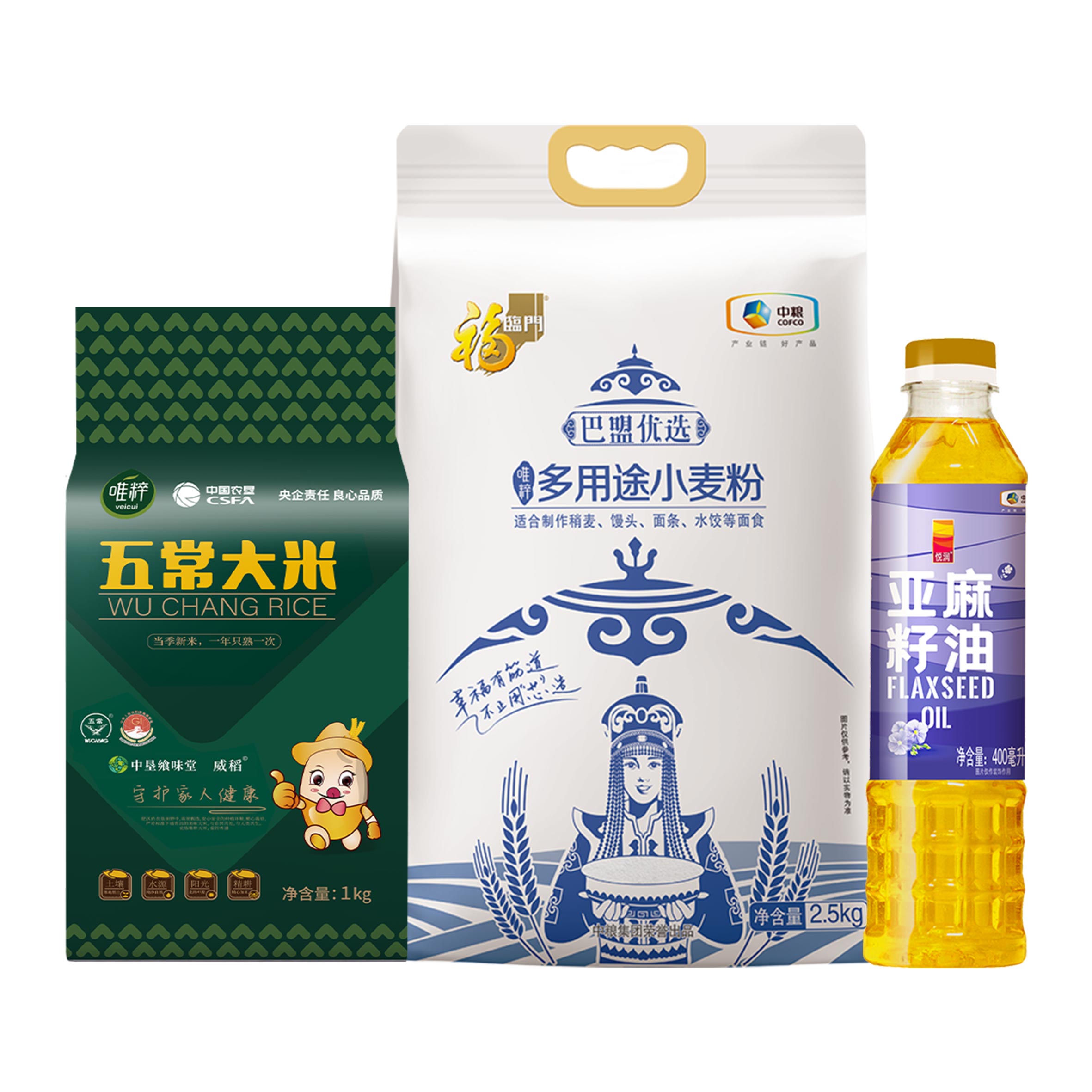 中粮米面油组合 3.5kg+400ml