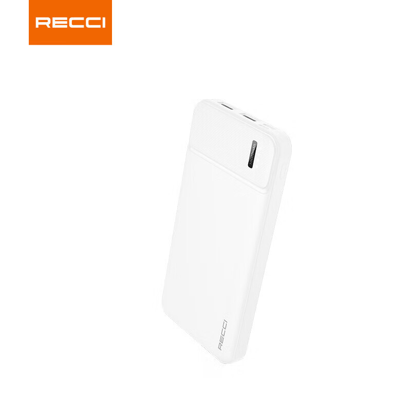 RECCI锐思充电宝一万毫安RPB-N16C/17C支持USB口Type-C输入输出两万毫安多口兼容 白色 20000毫安【RPB-N17C】